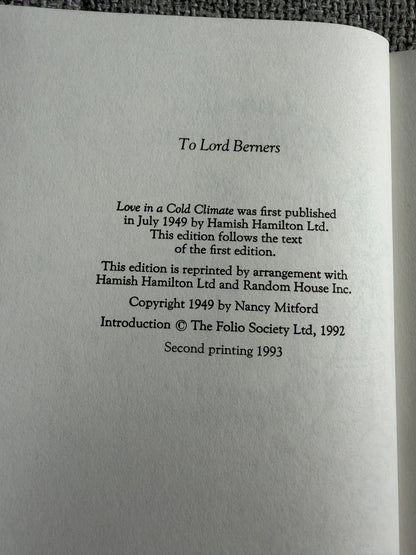 1993 Love In A Cold Climate - Nancy Mitford (Folio Slipcase) - Honeyburn Books (UK)