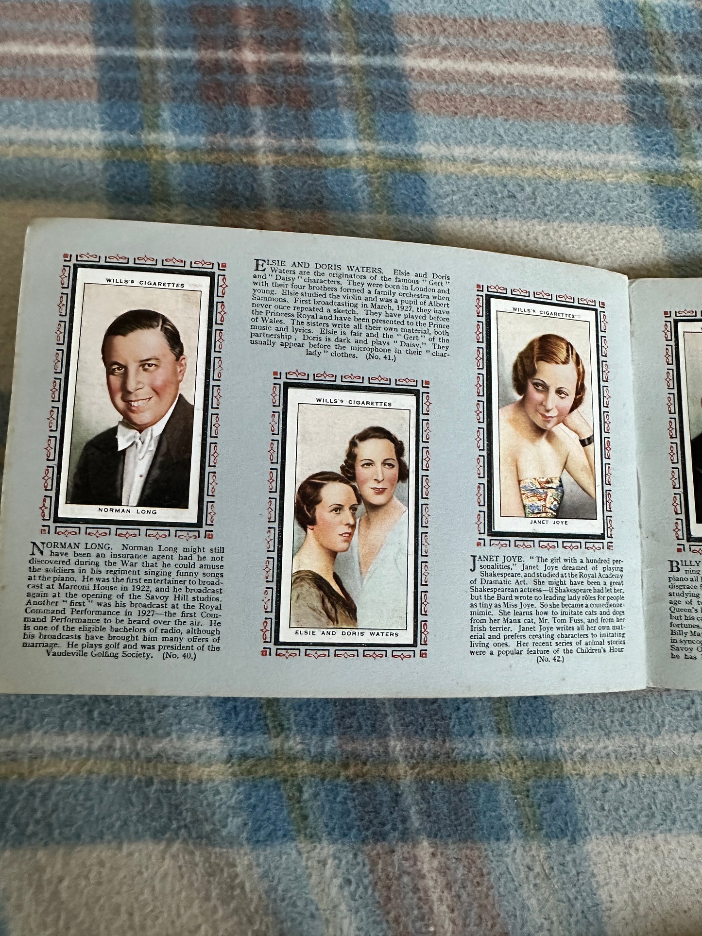 1940’s Radio Celebrities (Wills Cigarette cards complete set)