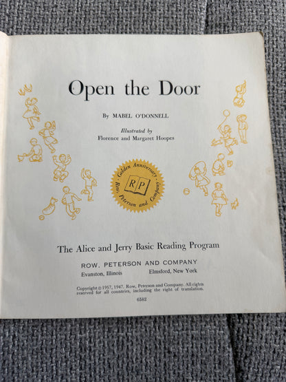 1958 Open The Door Mabel O’Donnell Basic Reading Program with Illustrations by Florence and Margaret Hoopes - Honeyburn Books (UK)