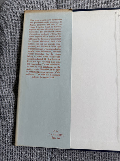 1963*1st* On The Knossos Tablets - L. R. Palmer & John Boardman (Oxford) - Honeyburn Books (UK)