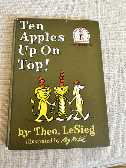 1968 Ten Apples Up On Top! - Theo. LeSieg(Illustrated Roy McKie) Book Club