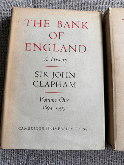 1958 The Bank Of England A History (2xVols) Sir John Clapham (Vol 1 1694-1797) (Vol 2 1797-1914) Cambridge University Press - Honeyburn Books (UK)