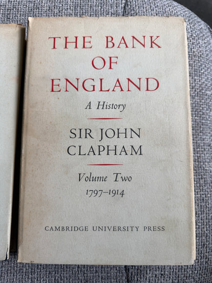1958 The Bank Of England A History (2xVols) Sir John Clapham (Vol 1 1694-1797) (Vol 2 1797-1914) Cambridge University Press - Honeyburn Books (UK)