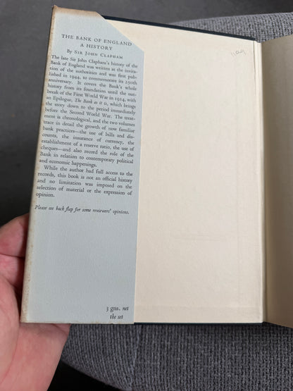 1958 The Bank Of England A History (2xVols) Sir John Clapham (Vol 1 1694-1797) (Vol 2 1797-1914) Cambridge University Press - Honeyburn Books (UK)