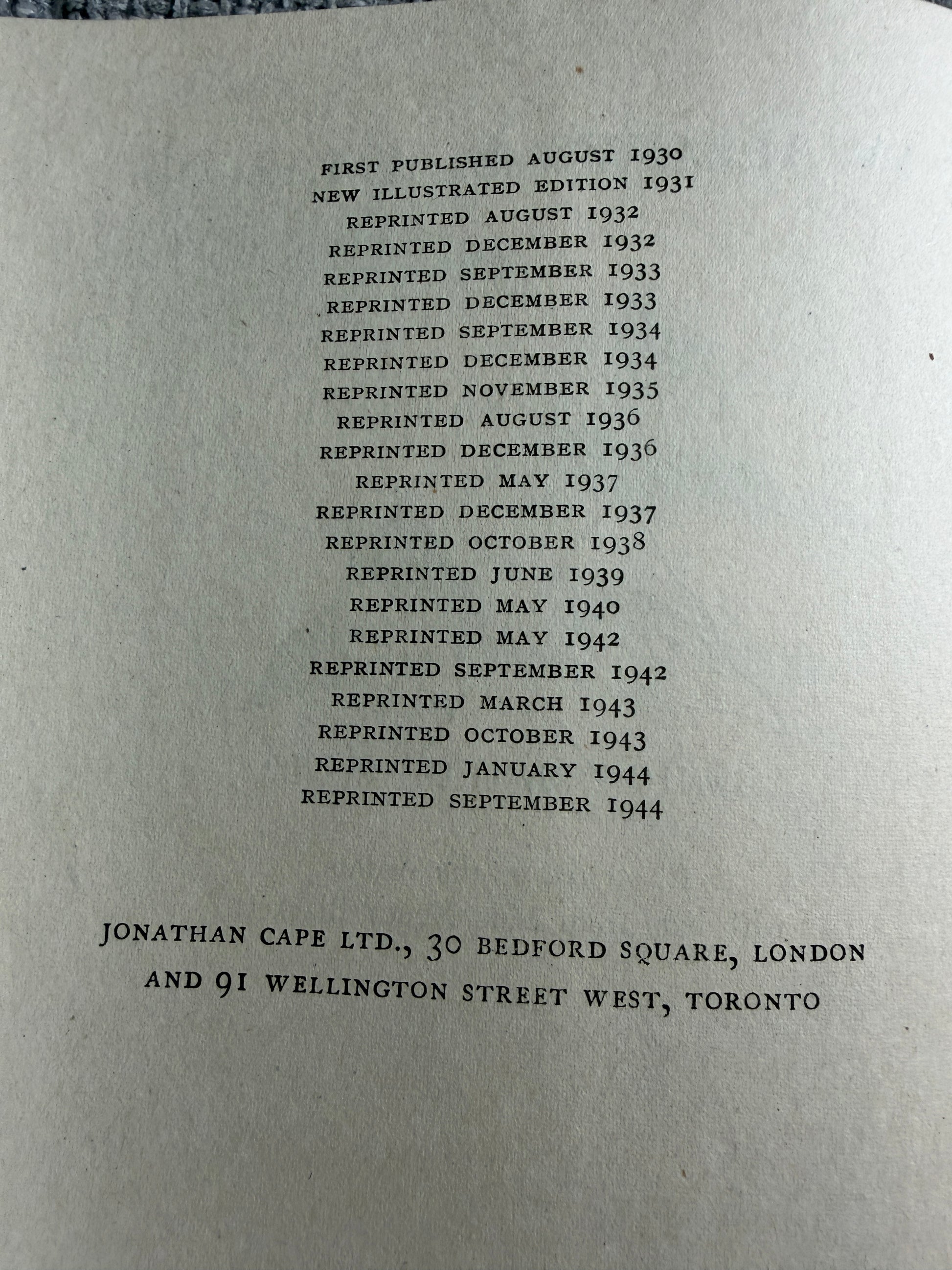1944 Swallows & Amazons - Arthur Ransome (Nancy Blackett illust) Jonathan Cape - Honeyburn Books (UK)