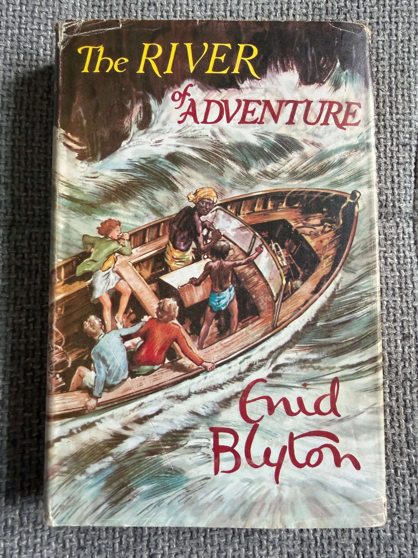 1975 The River Of Adventure - Enid Blyton (Stuart Tresilian illust) MacMillan - Honeyburn Books (UK)