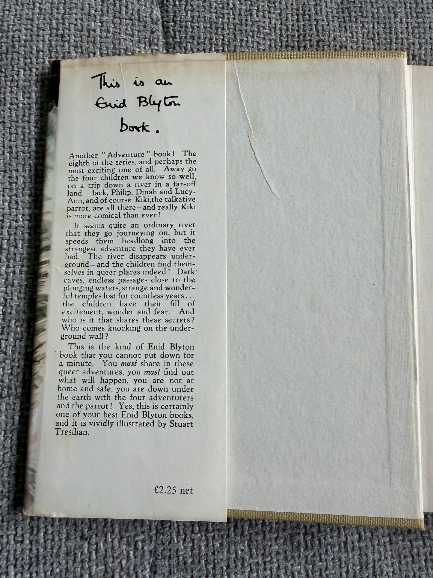 1975 The River Of Adventure - Enid Blyton (Stuart Tresilian illust) MacMillan - Honeyburn Books (UK)