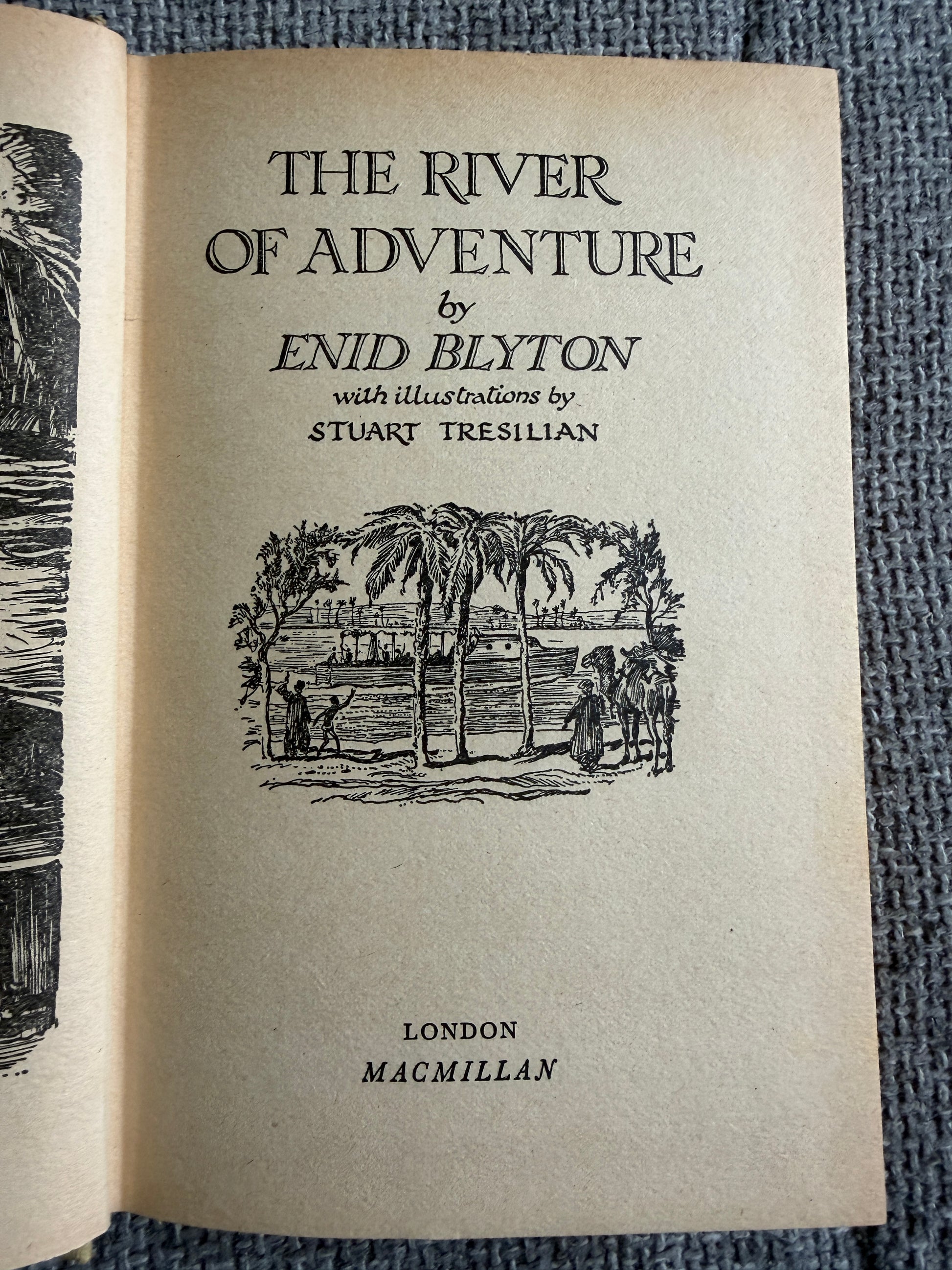 1975 The River Of Adventure - Enid Blyton (Stuart Tresilian illust) MacMillan - Honeyburn Books (UK)