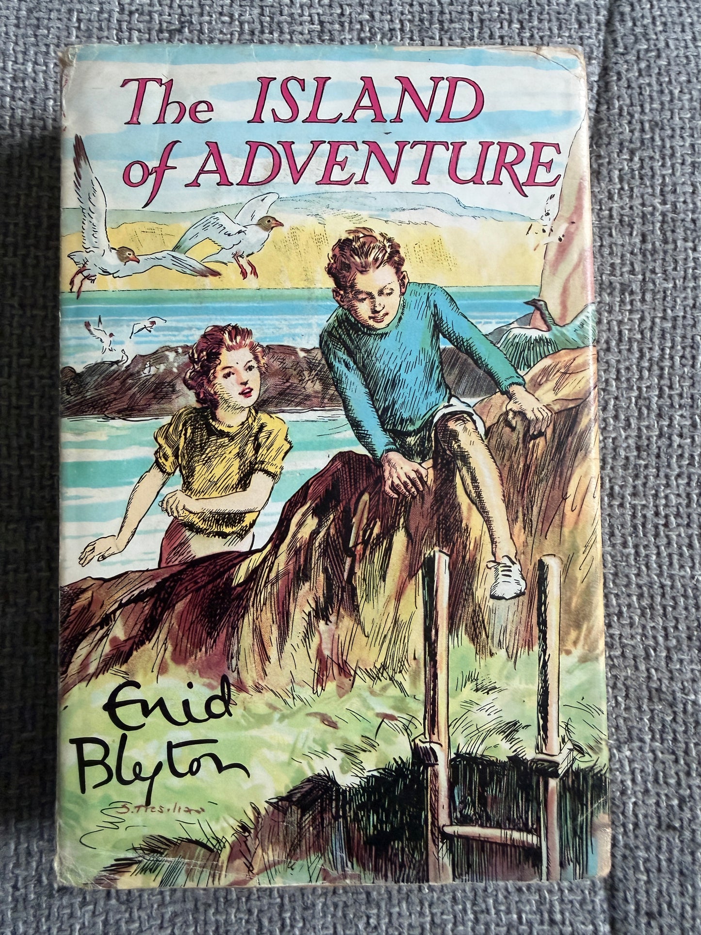 1974 The Island Of Adventure - Enid Blyton (Stuart Tresilian illust) MacMillan - Honeyburn Books (UK)