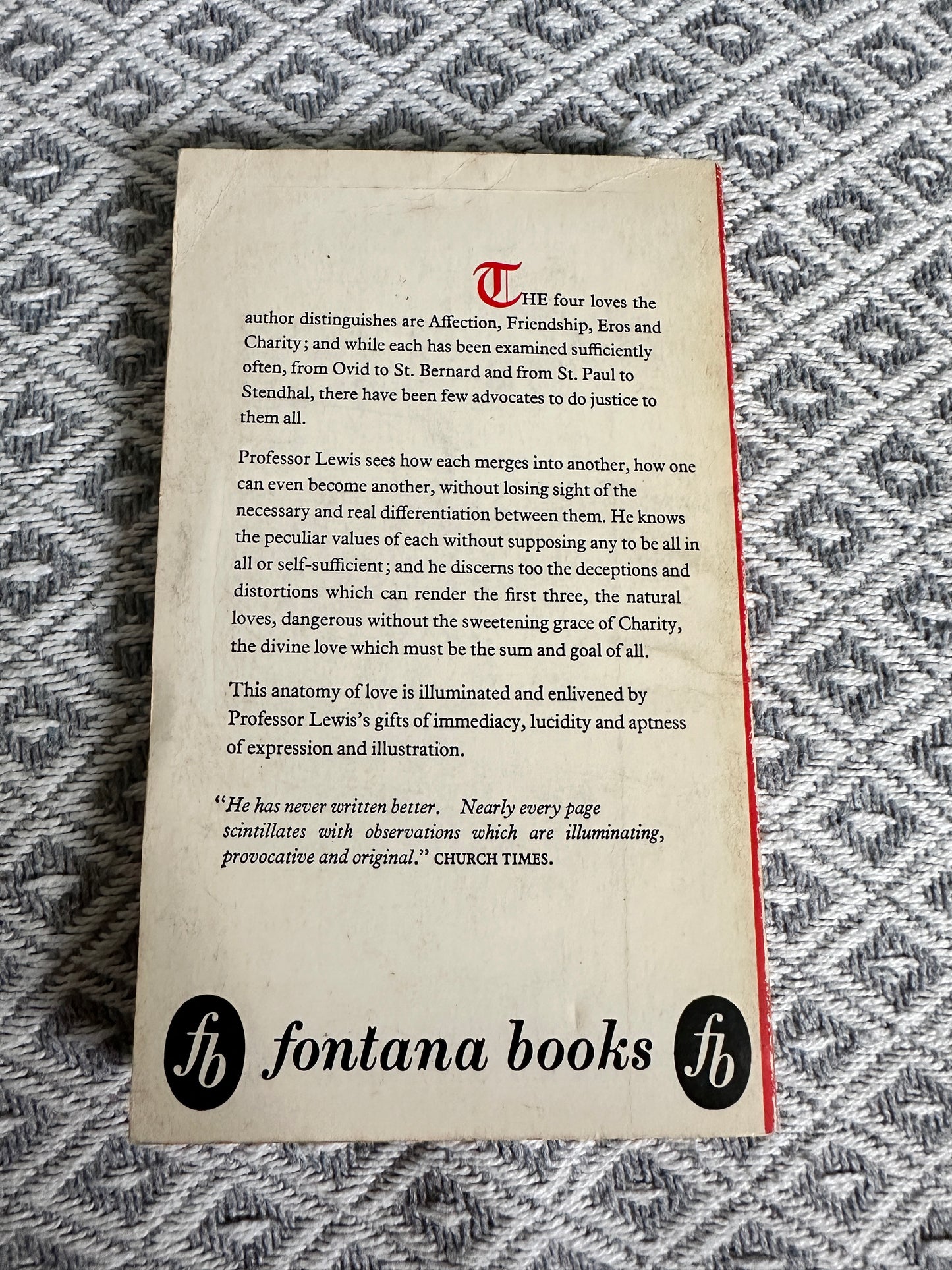 1963*1st* The Four Loves - C. S. Lewis(Fontana Books)