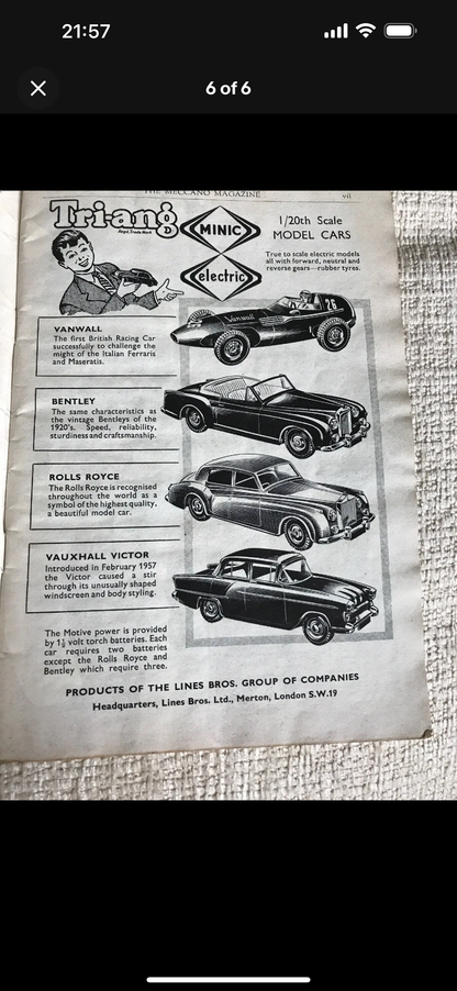 FEBRUARY 1959  Vintage Meccano Magazine  A FESTINIOG RAILWAY SCENE  20954
