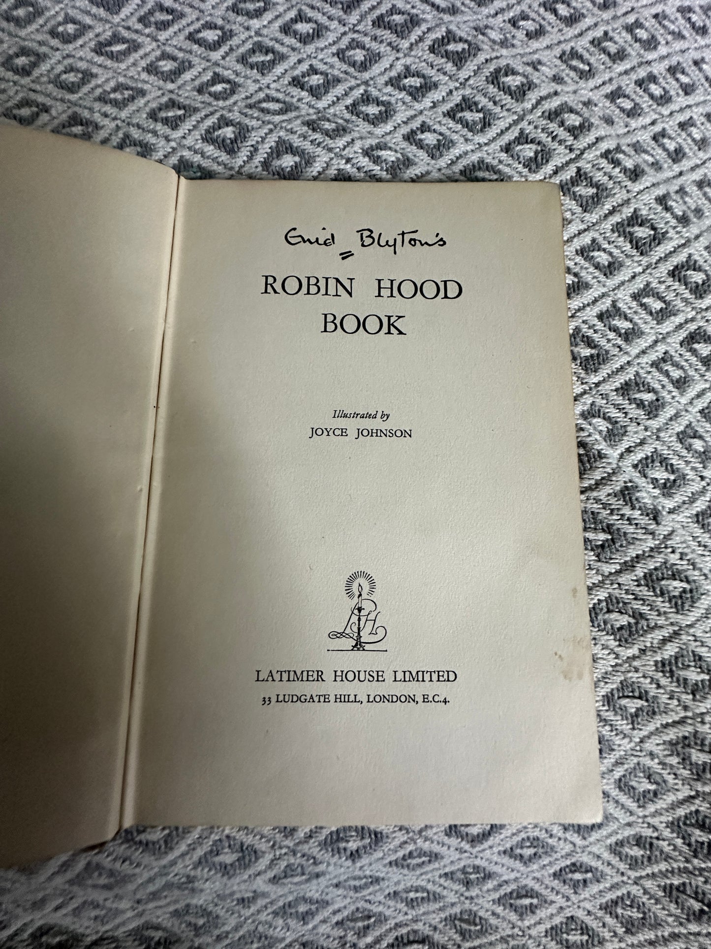 1949*1st* Robin Hood Book - Enid Blyton(Joyce Johnson Illust)Latimer House