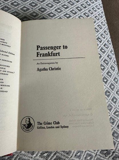 1970*1st* Passenger To Frankfurt - Agatha Christie( Collins Crime Club)