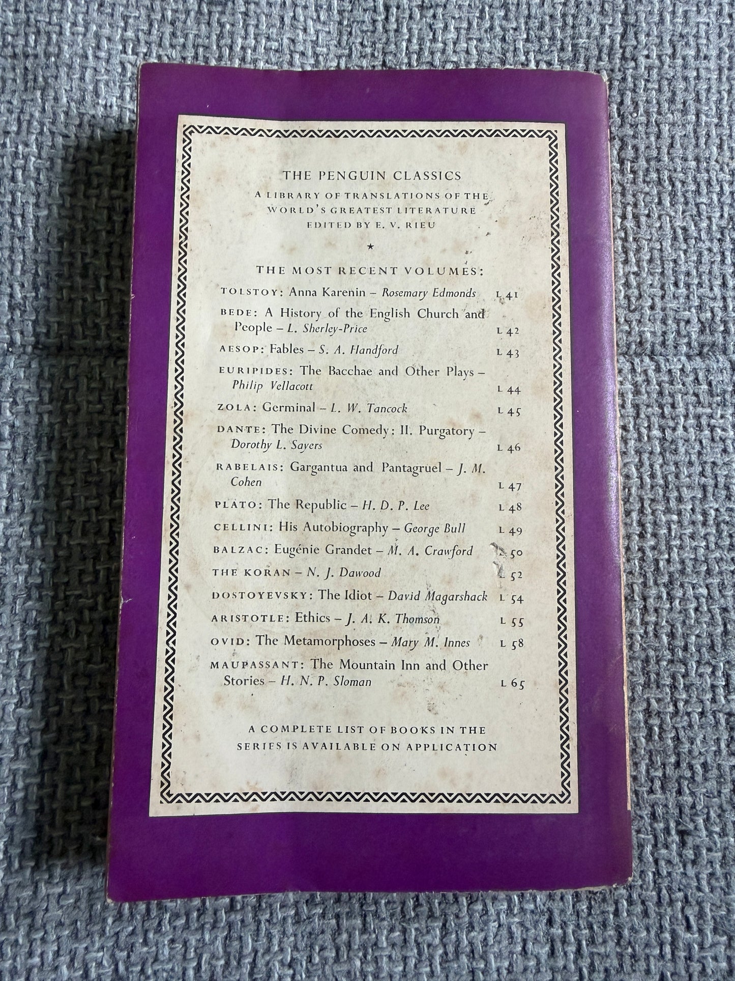 1956*1st* Tacitus On Imperial Rome - Michael Grant (Penguin Classics) - Honeyburn Books (UK)