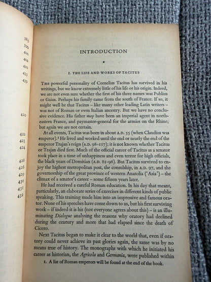 1956*1st* Tacitus On Imperial Rome - Michael Grant (Penguin Classics) - Honeyburn Books (UK)