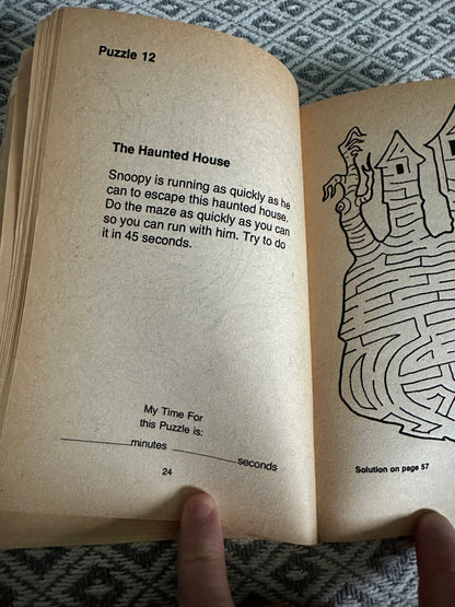 1979 The Snoopy Monster Maze Book - Scholastic Book Club Edition