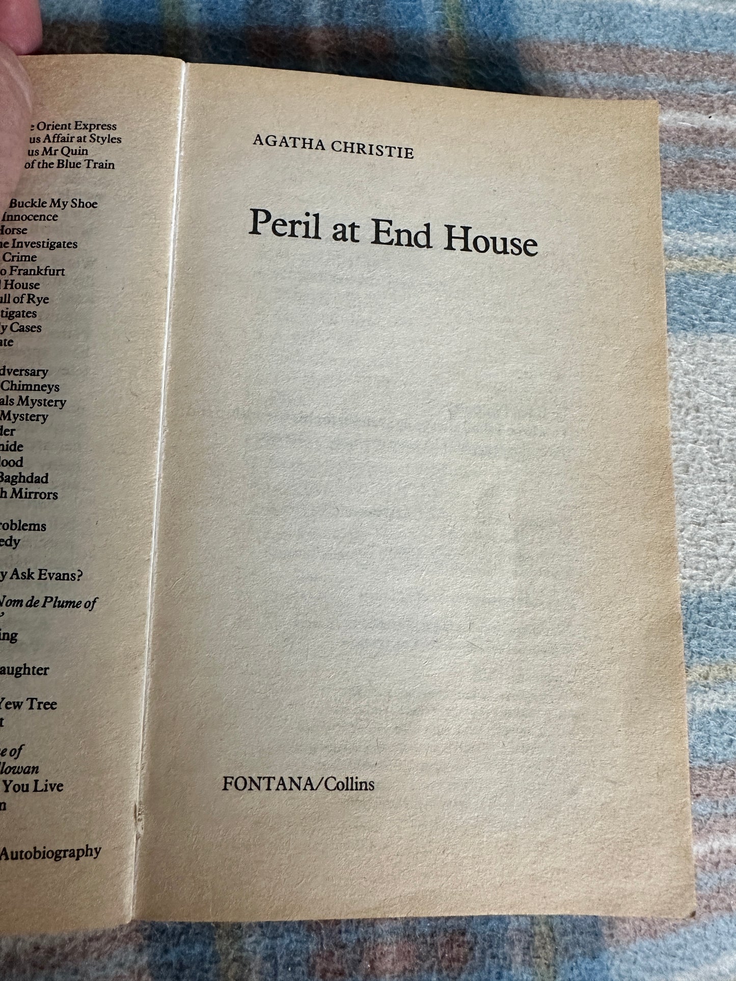 1989 Peril At End House - Agatha Christie(Fontana)