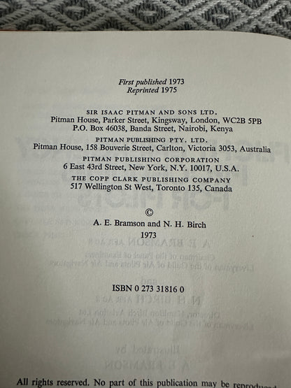 1975 Flight Emergency Procedures For Pilots - N. H. Birch & A. E. Bramson(Pitman Publishing)