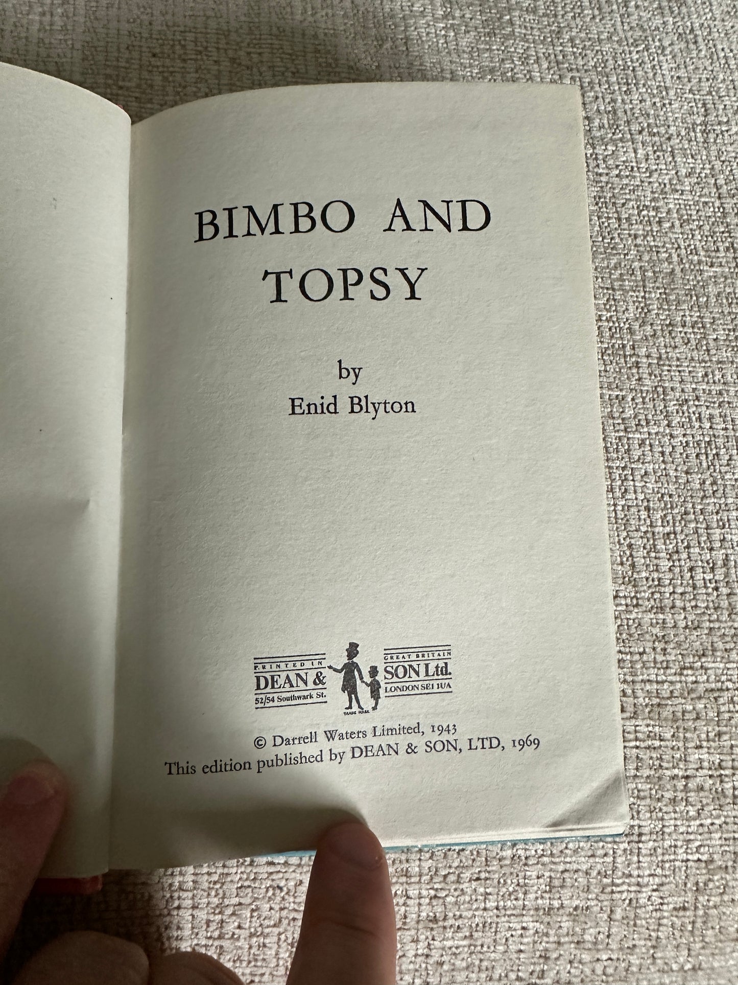 1969 Bimbo & Topsy - Enid Blyton (Dean & Son)