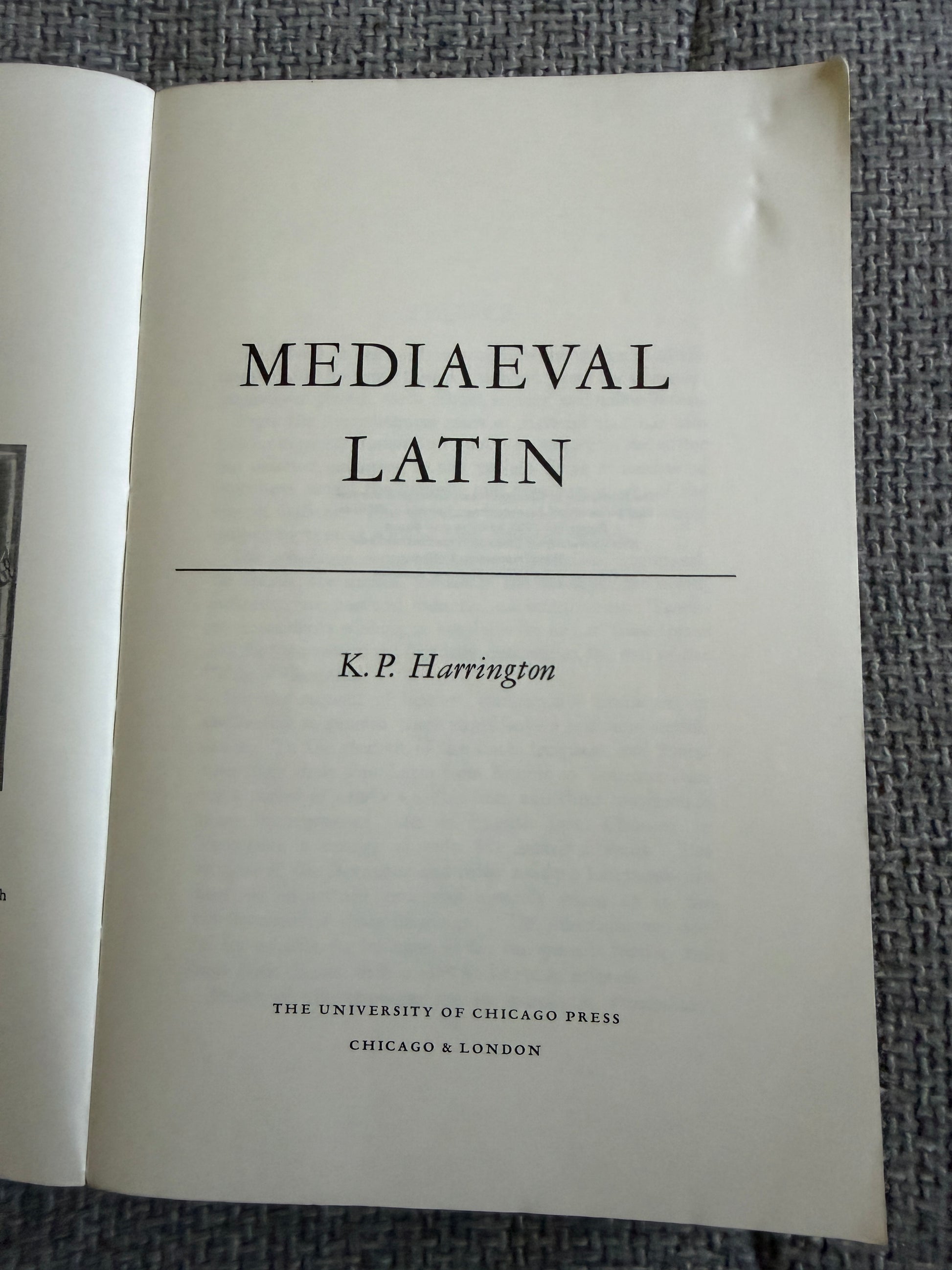 1967 Mediaeval Latin - K. P. Harrington (University of Chicago) - Honeyburn Books (UK)