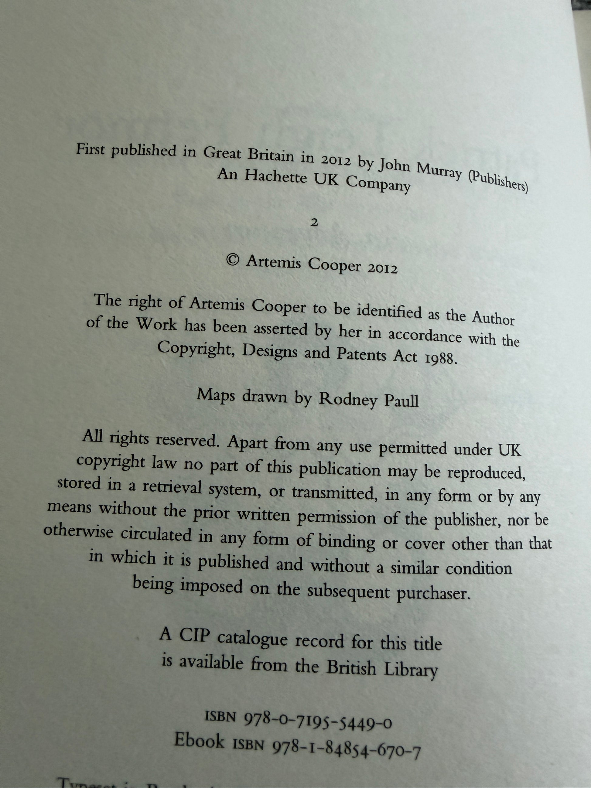 2012 Patrick Leigh Fermor An Adventure - Artemis Cooper (John Murray) - Honeyburn Books (UK)