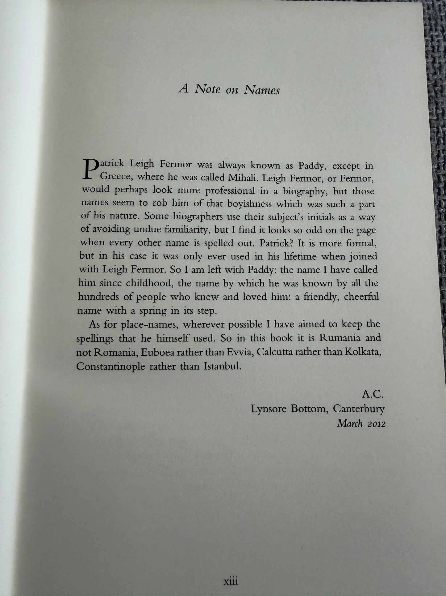 2012 Patrick Leigh Fermor An Adventure - Artemis Cooper (John Murray) - Honeyburn Books (UK)