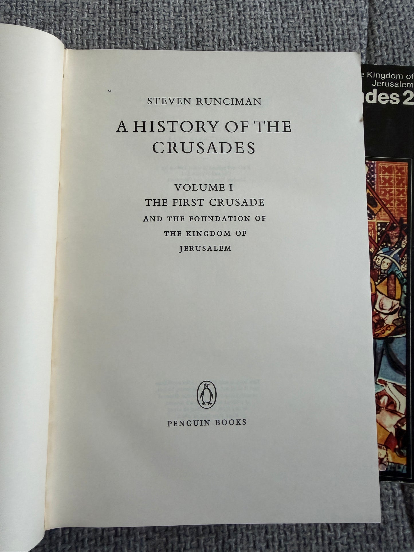 Steven Runciman – A History of the Crusades Vols. 1–3. Complete Peregrine Books 1965 edition. Original Penguin slipcase. Peregrine Books