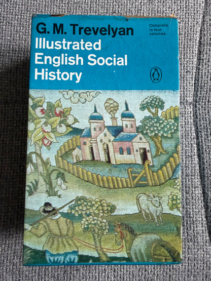 1964 Illustrated English Social History x 4 volumes in original slipcase - G. M. Trevelyan (Pelican Books)