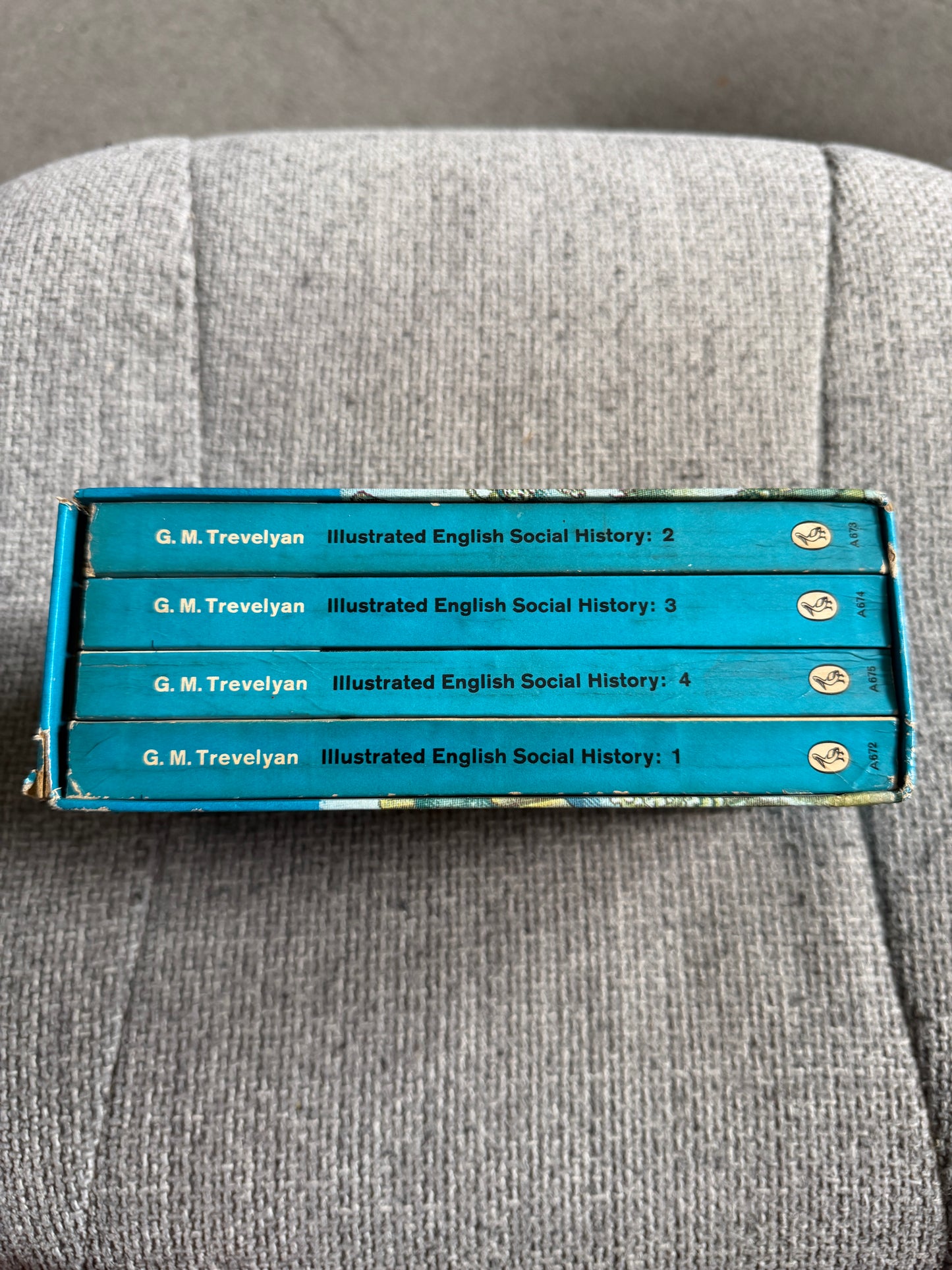1964 Illustrated English Social History x 4 volumes in original slipcase - G. M. Trevelyan (Pelican Books)