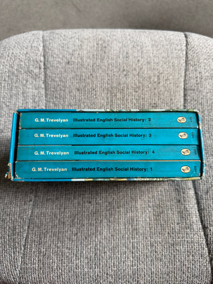 1964 Illustrated English Social History x 4 volumes in original slipcase - G. M. Trevelyan (Pelican Books)