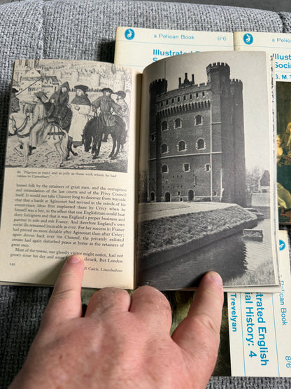 1964 Illustrated English Social History x 4 volumes in original slipcase - G. M. Trevelyan (Pelican Books)