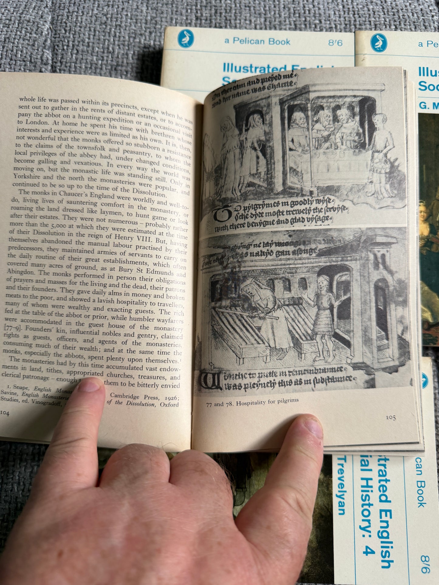 1964 Illustrated English Social History x 4 volumes in original slipcase - G. M. Trevelyan (Pelican Books)