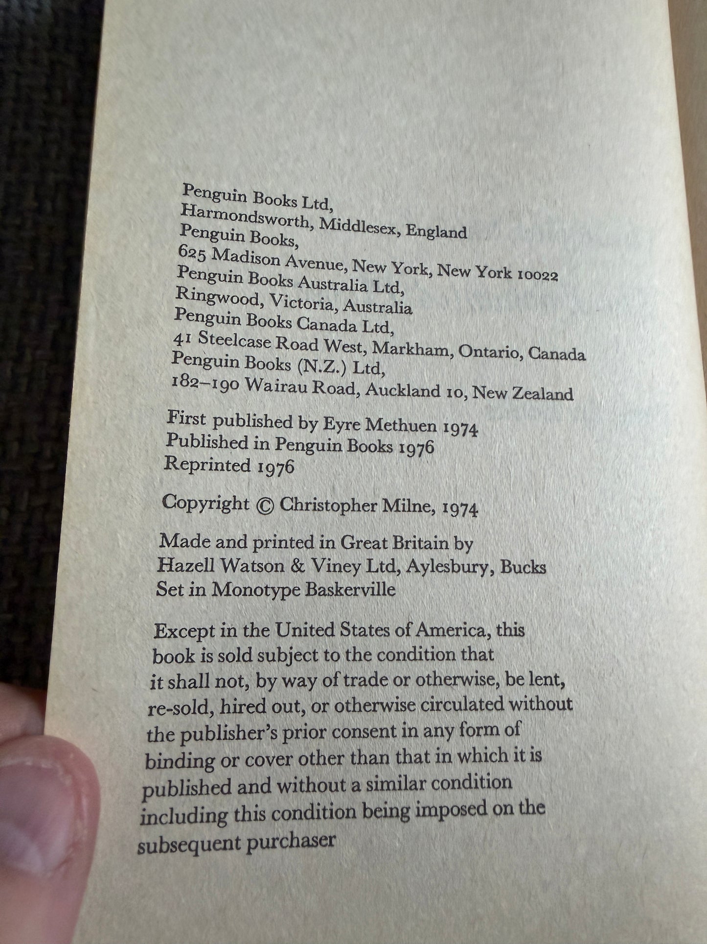 1976 The Enchanted Places - Christopher Milne aka Billy Moon (Penguin Books)