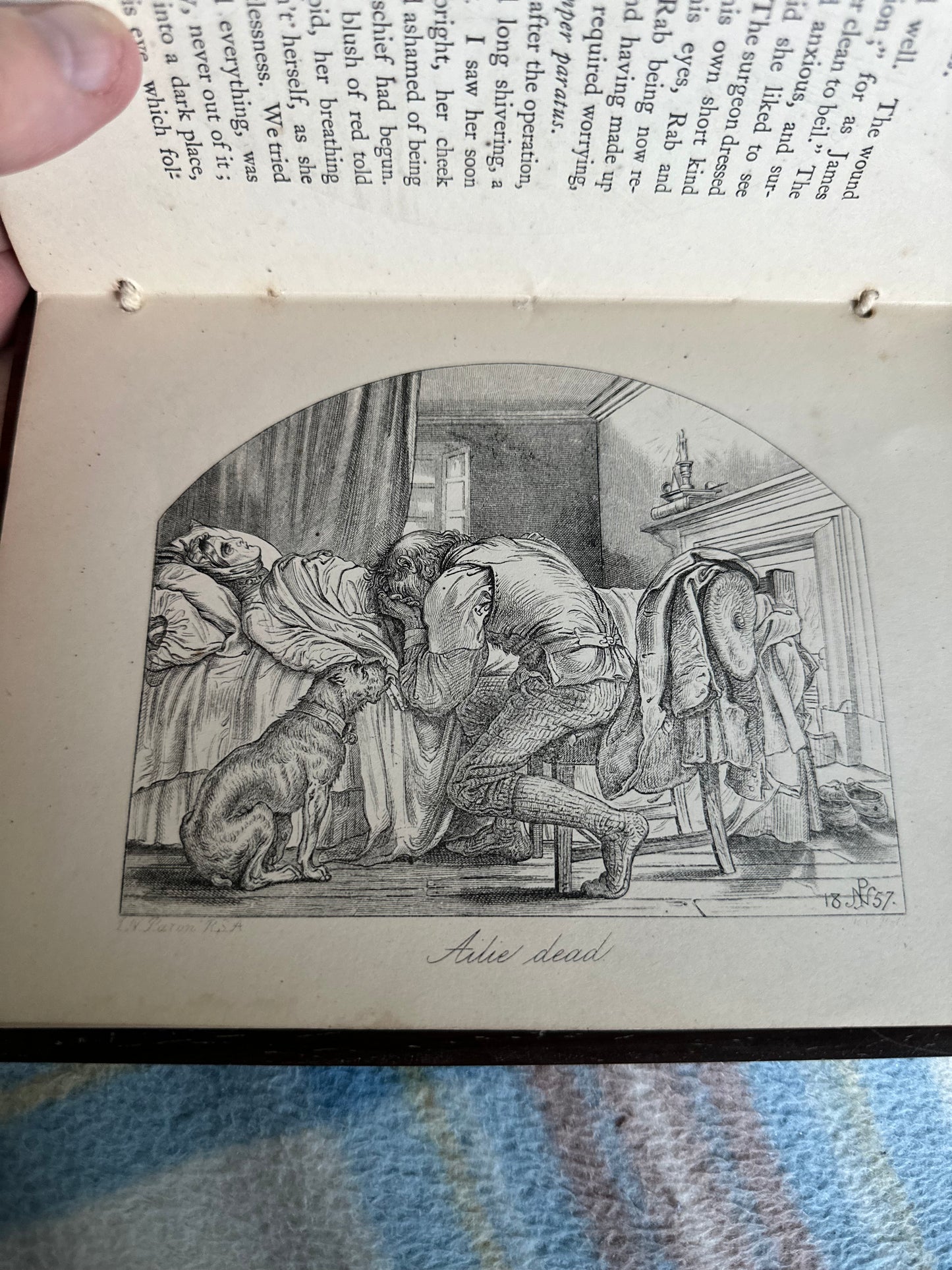 1877 Rab & His Friends - John Brown(David Douglas Edinburgh Publisher) Wooden covers