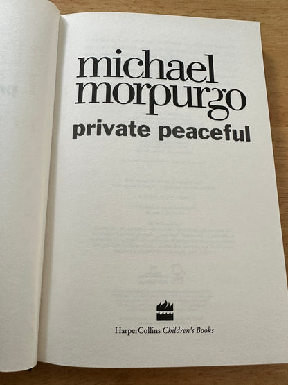 2012*1st* Private Peaceful - Michael Morpurgo(HarperCollins)