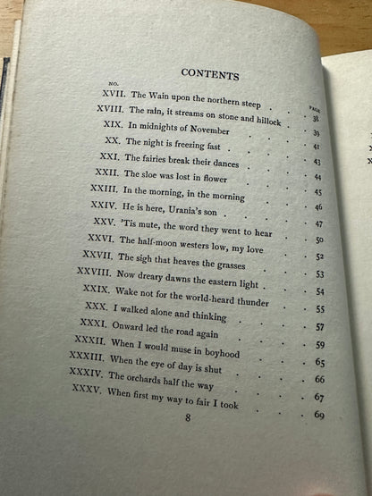 1922*1st* Last Poems - A. E. Housman(Grant Richards)