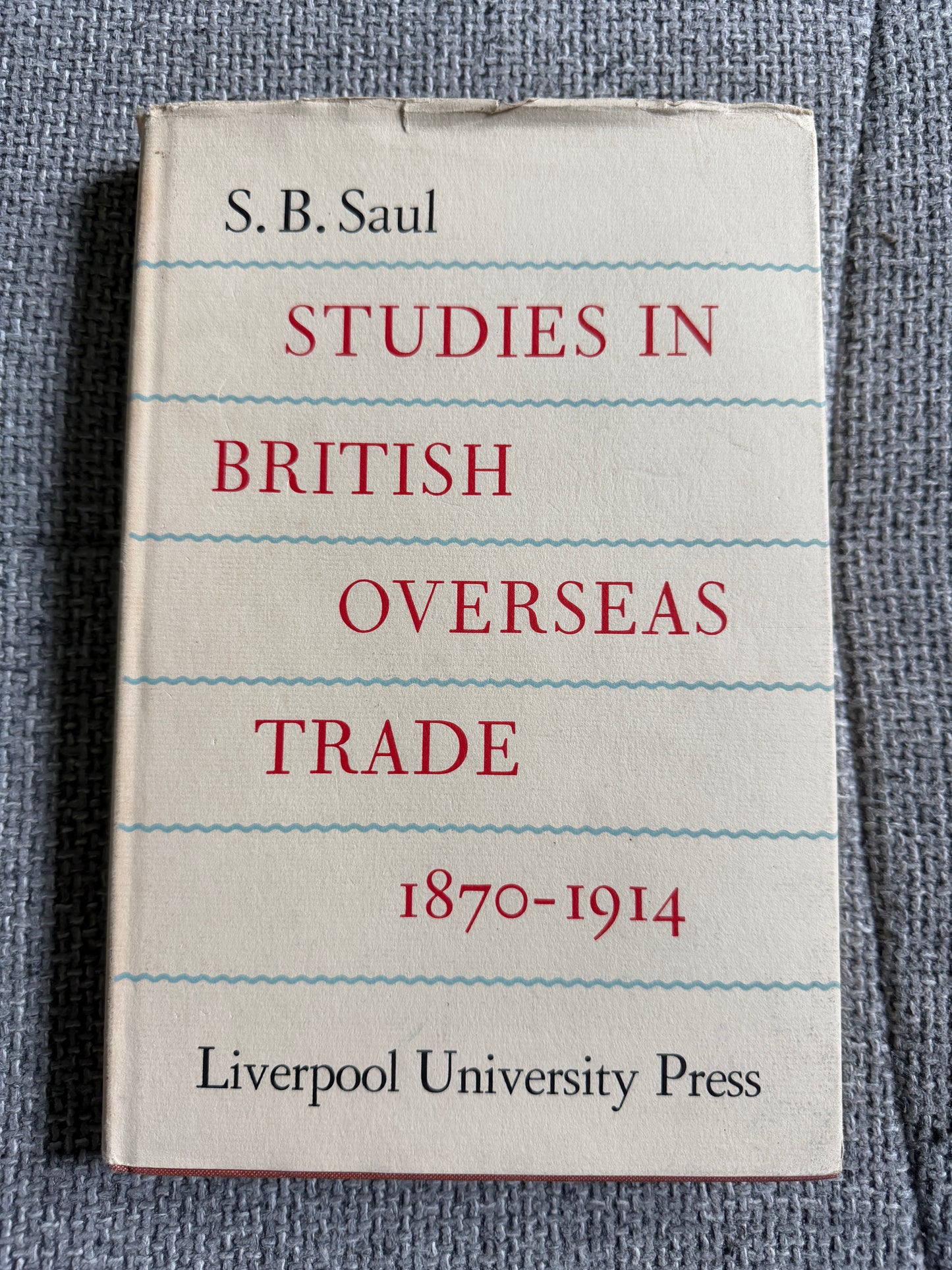 1960*1st* Studies In British Overseas Trade 1870-1914 - S. B. Saul (Liverpool University Press)