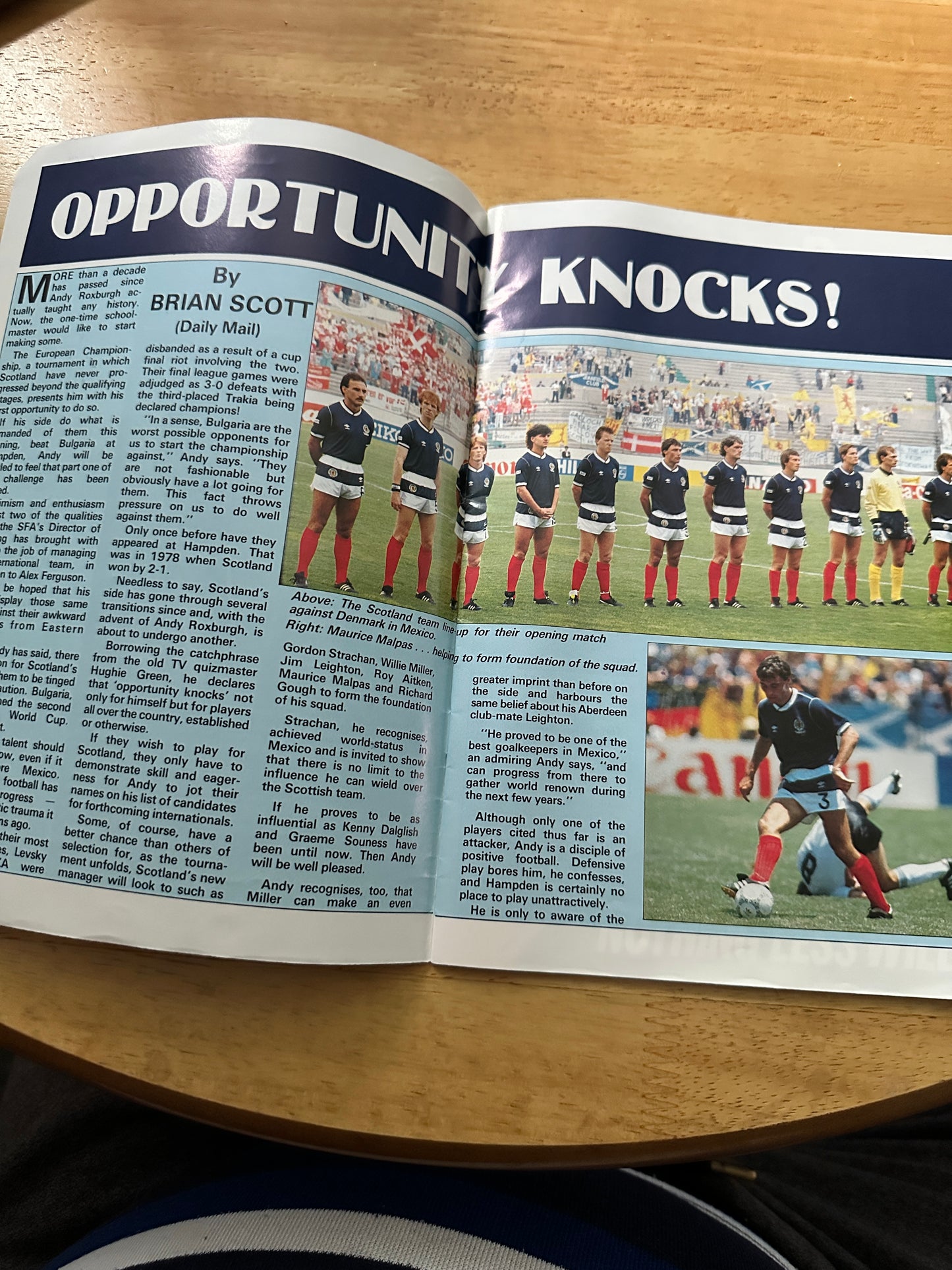 1986 Scotland vs Bulgaria Football Programme 0-0