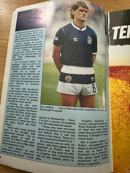 1986 Scotland vs Bulgaria Football Programme 0-0