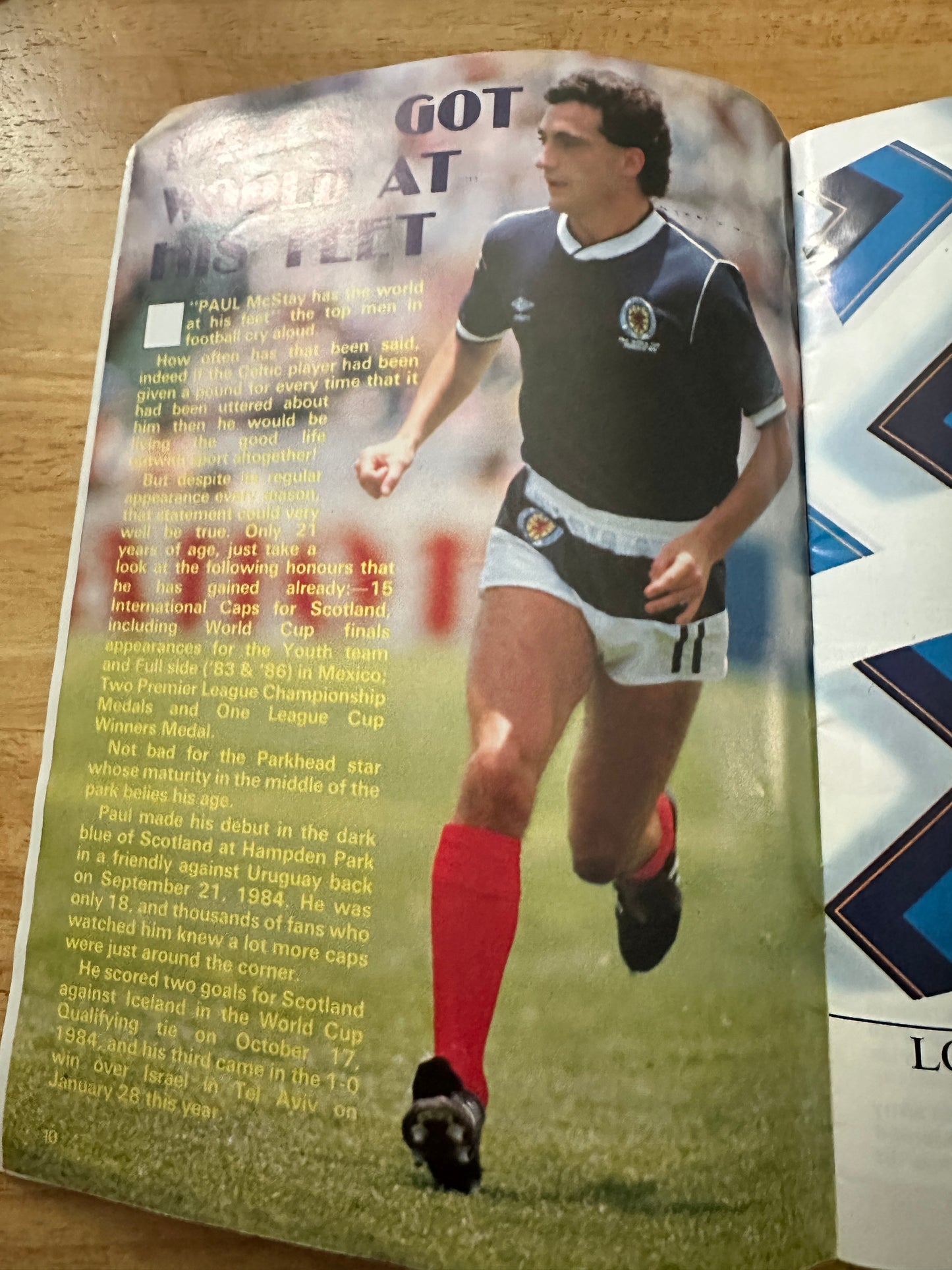 1986 Scotland vs Bulgaria Football Programme 0-0