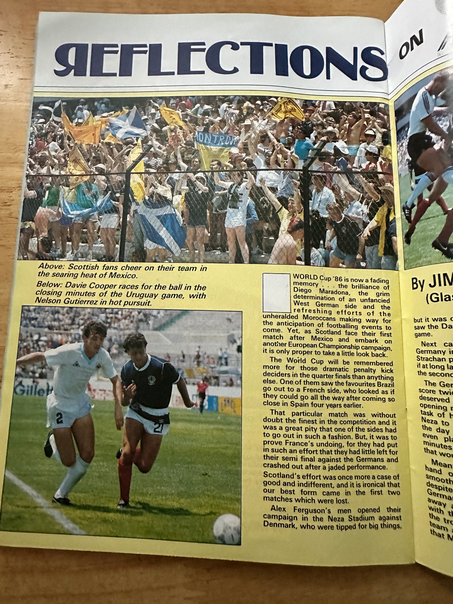 1986 Scotland vs Bulgaria Football Programme 0-0