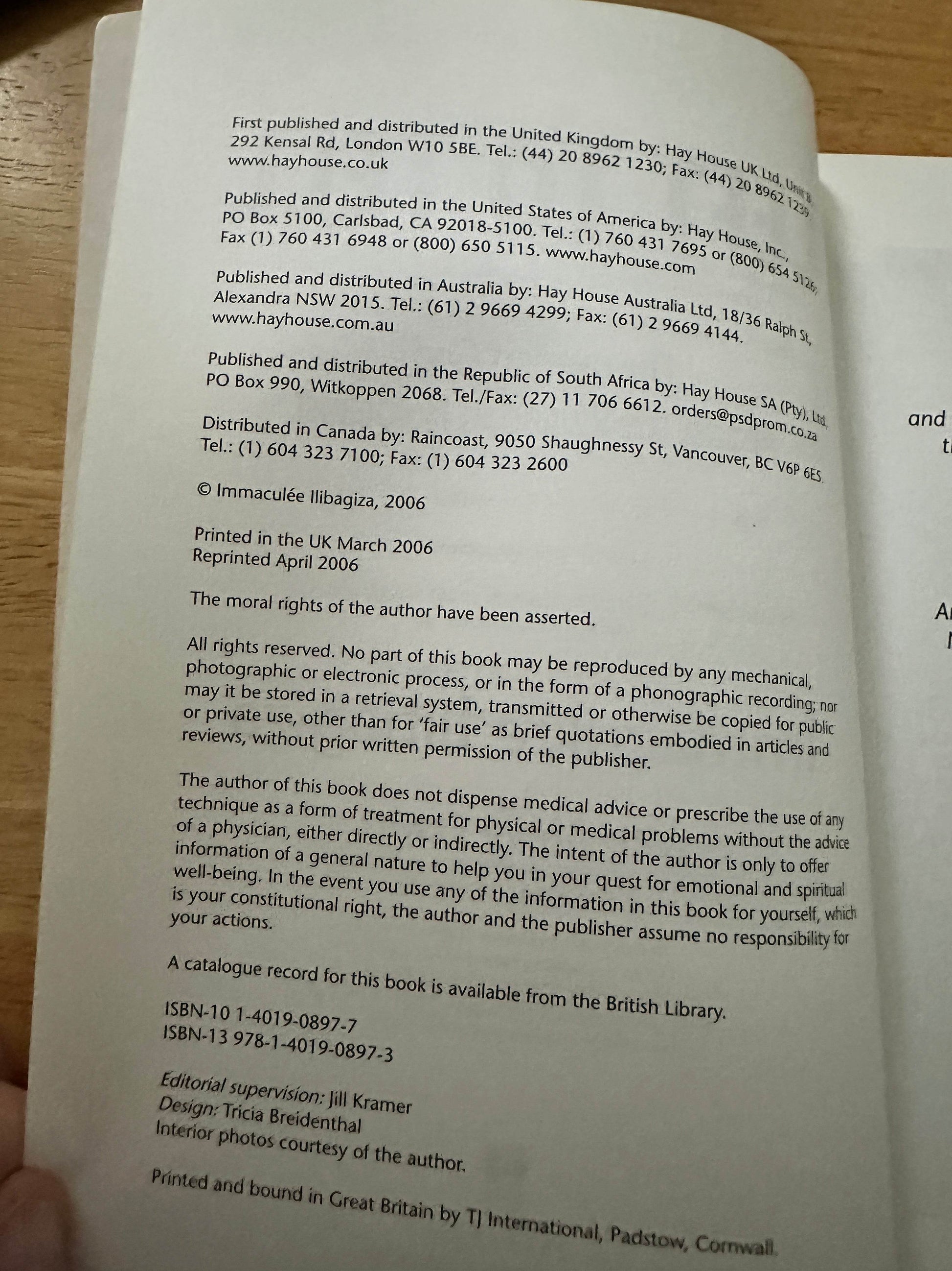 2006<em>Signed 1st</em> Left To Tell(One Woman’s Story Of Surviving The