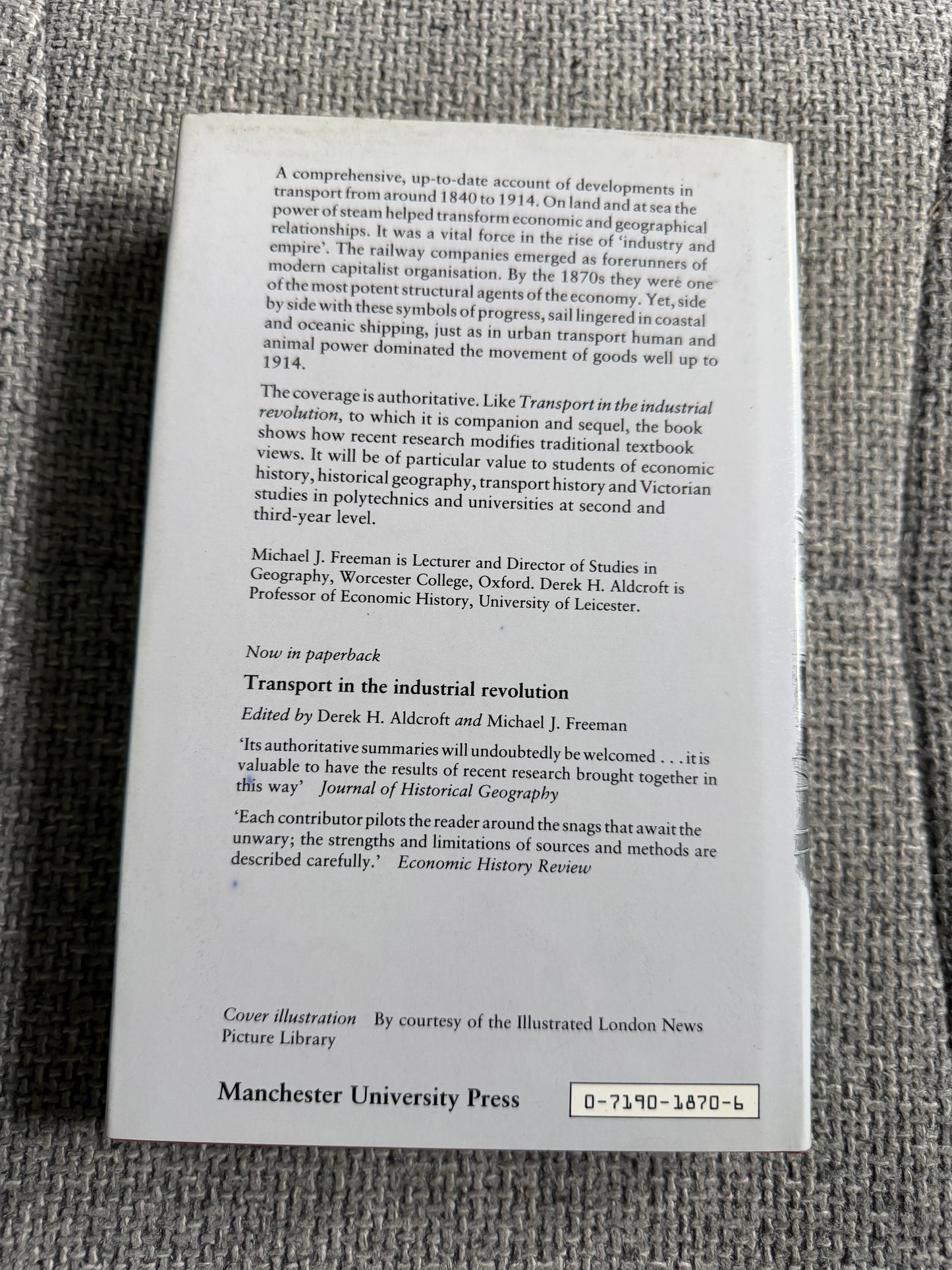 1988*1st* Transport In Victorian Britain - Michael J. Freeman & Derek H. Aldcroft (Manchester University Press)