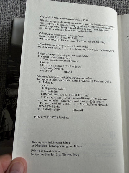 1988*1st* Transport In Victorian Britain - Michael J. Freeman & Derek H. Aldcroft (Manchester University Press)