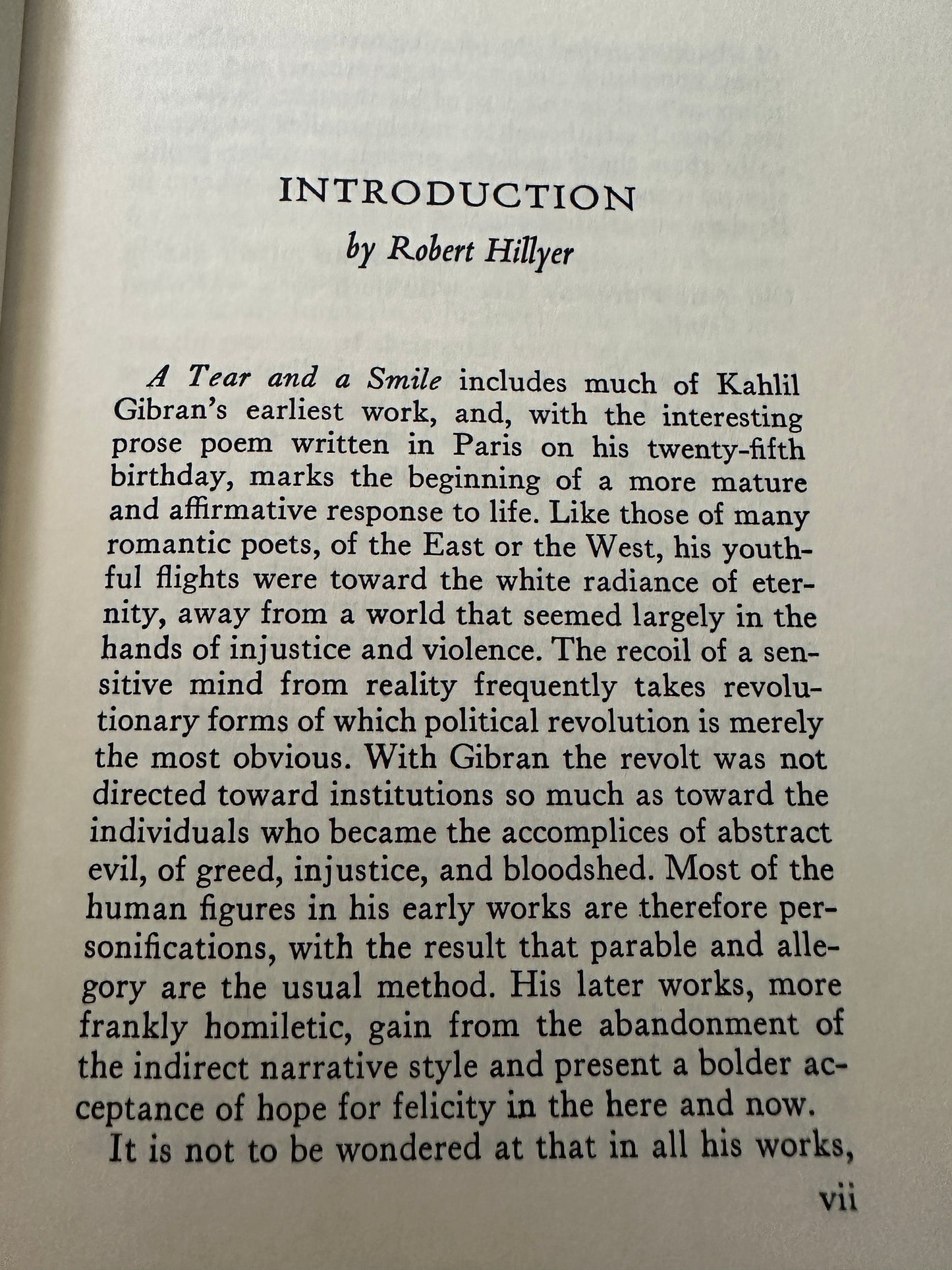 1968 A Tear & A Smile - Kahlil Gibran(intro by Robert Hillyer translated from Arabic by H. M. Nahmad (Borzoi Books Alfred A. Knopf Publisher New York