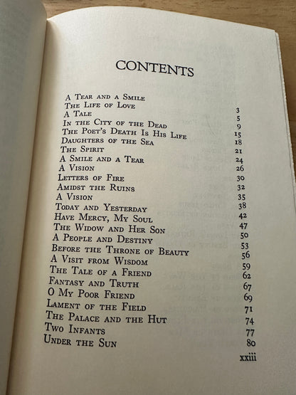 1968 A Tear & A Smile - Kahlil Gibran(intro by Robert Hillyer translated from Arabic by H. M. Nahmad (Borzoi Books Alfred A. Knopf Publisher New York