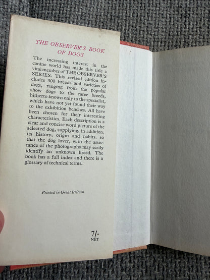 1969 The Observer’s Book Of Dogs - S. M. Lampson (Frederick Warne & Co Ltd)