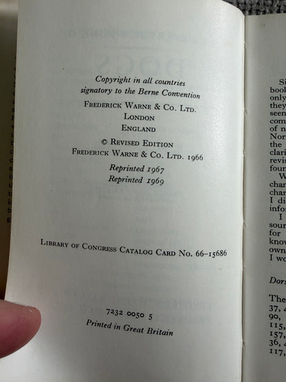 1969 The Observer’s Book Of Dogs - S. M. Lampson (Frederick Warne & Co Ltd)