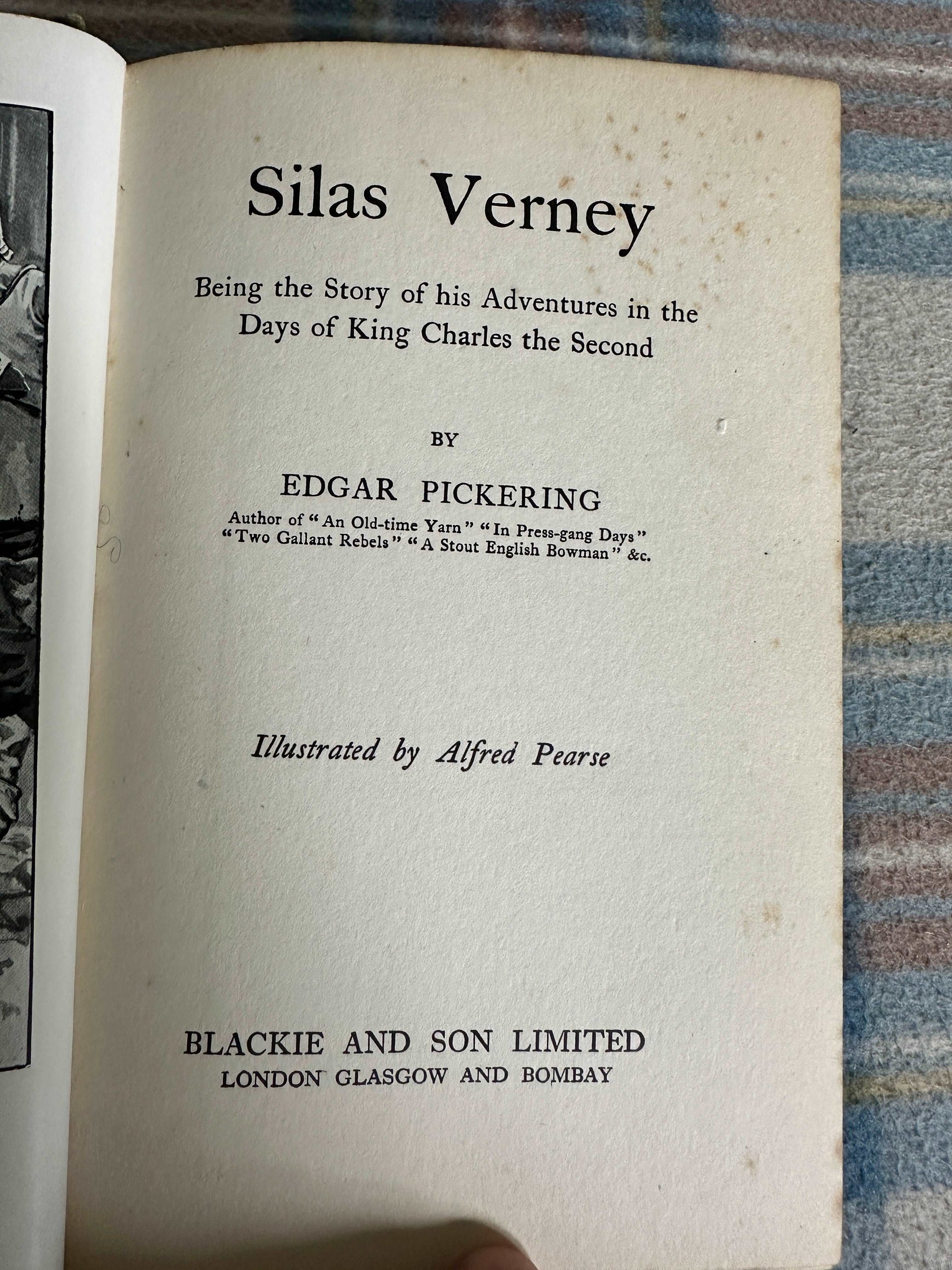 1892 Silas Verney - Edgar Pickering(Alfred Pearse illustration) Blackie & Son Ltd