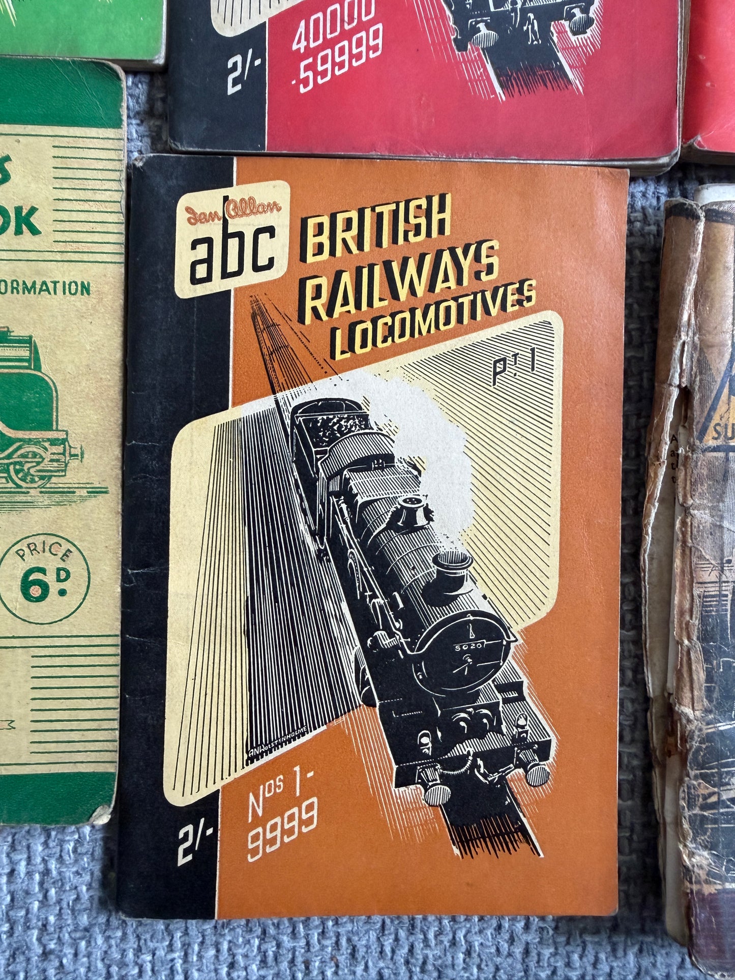 1940-52 Collection of 6 Railway booklets for Train Spotters all used in various conditions most published by Ian Allan